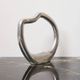 Vase "Halo" en fonte d'aluminium forme libre, 1970s