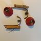 Paire d'appliques en bambou vintage