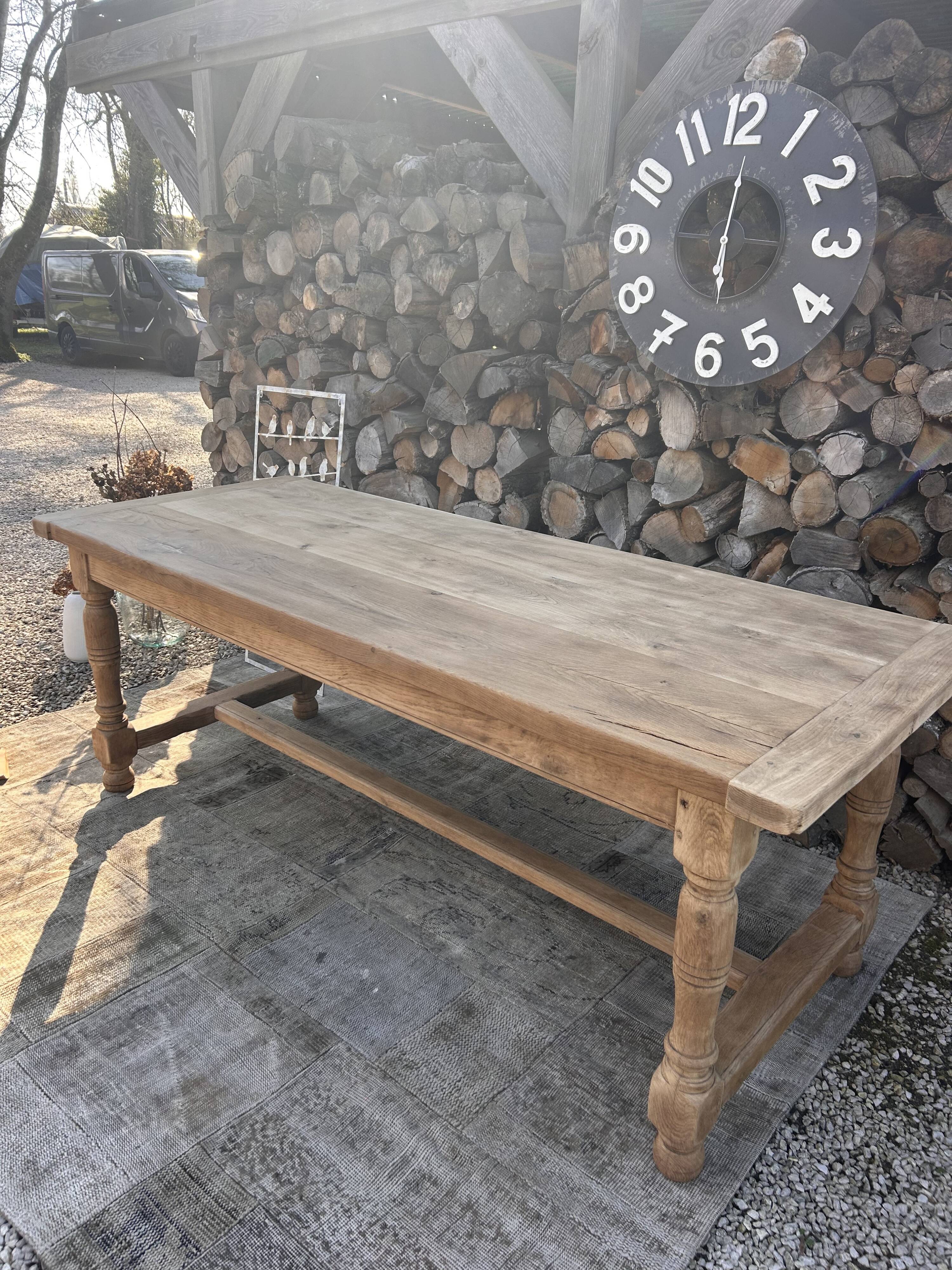 Renovated solid oak farmhouse table