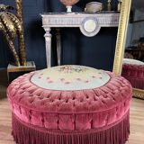 Napeolon III pouf in padded velvet - xix