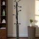 Vintage space age style floor standing coat rack with chrome/brown finish