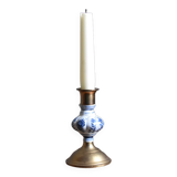 Porcelain brass candle holder