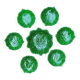 Service à dessert majolique italienne C.A.L Nove – feuilles de vigne vert - 7 pièces - années 60