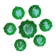 Service à dessert majolique italienne C.A.L Nove – feuilles de vigne vert - 7 pièces - années 60
