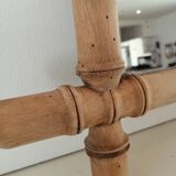 Set of vintage wood mirrors bamboo effect