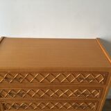 Vintage with rattan dresser
