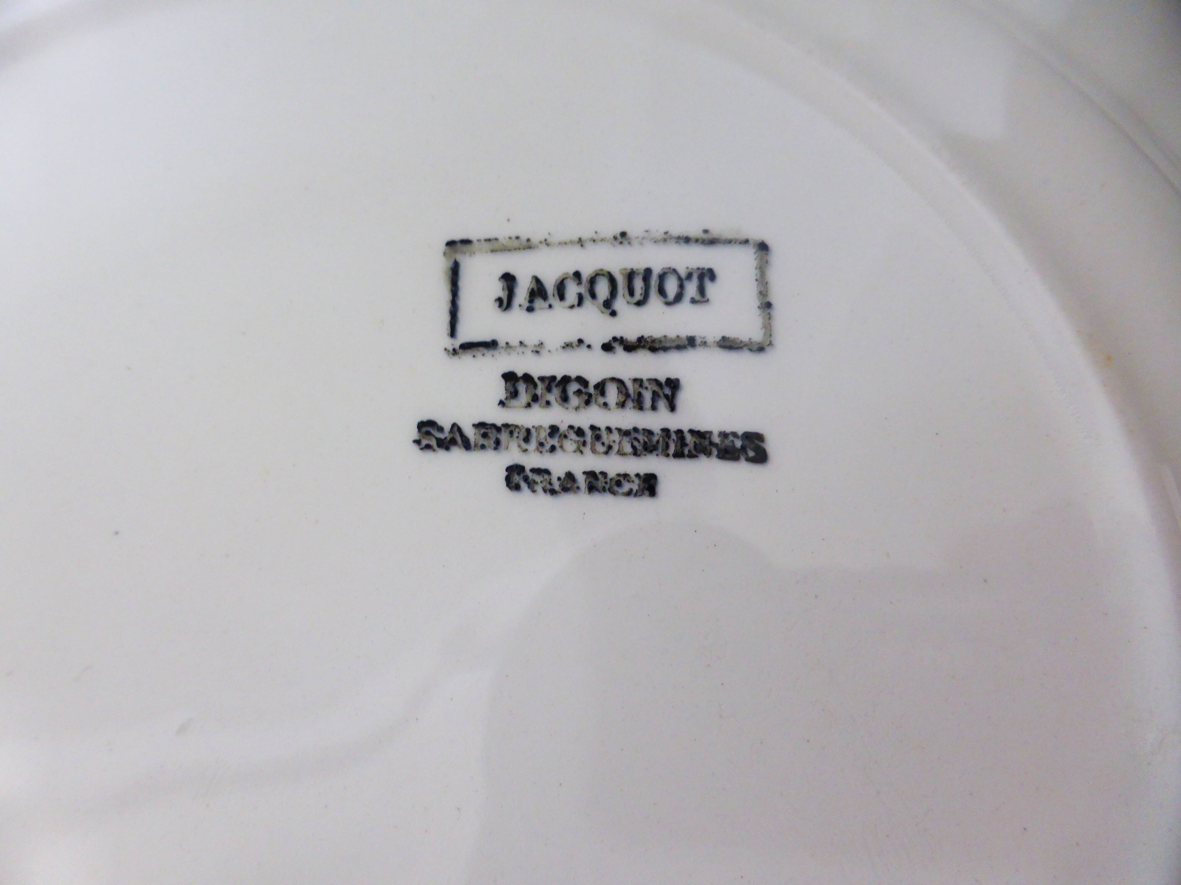 4 flat plates of Digoin Sarreguemines model Jacquot 210805