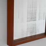 Miroir mural minimaliste scandinave des années 1970 en teck