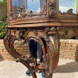 Louis XV Style Walnut Display Cabinet