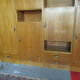 Meuble modulable de bureau ou de salon plaqué chêne des années 1960
