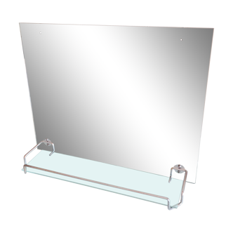 Bathroom mirror with its tablet, vintage 50/60