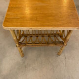 Rattan magazine holder table