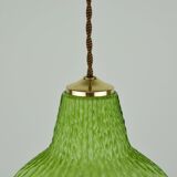 Lampe vintage Art Nouveau texturée verte
