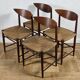 Série de 4 chaises scandinave Peter Hvidt – teck & corde - Années 60