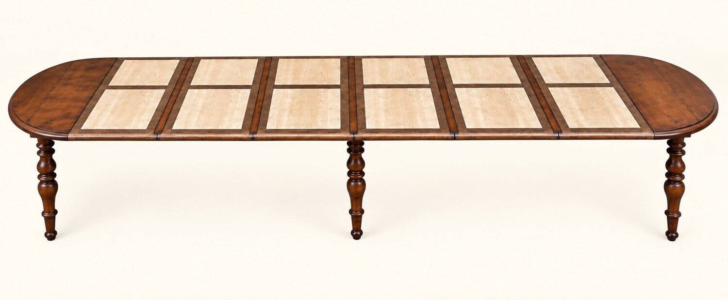 Extendable oval table Louis-Philippe solid oak 19th century