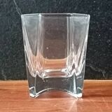 6 verres à whisky verre pressé transparent vintage