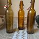 Antique amber bottles