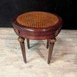 Pair of Louis XVI style stools with caned seats.