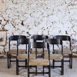 Set of 6 Traineau chairs by Baumann, 1960