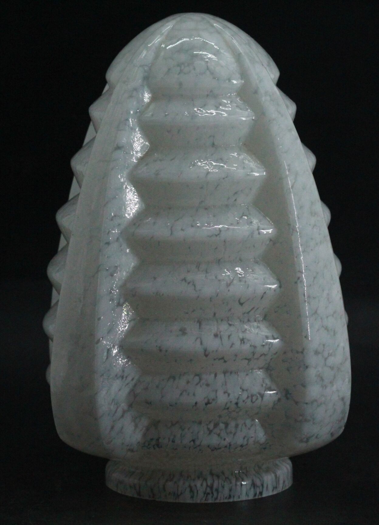 Speckled opaline glass globe