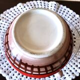 Carafe, jug, chevrette, artisanal, ceramic with floral decoration