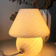 Murano "Vetri" white mushroom with touring stripes