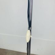 Miwi red metal spot floor lamp, vintage