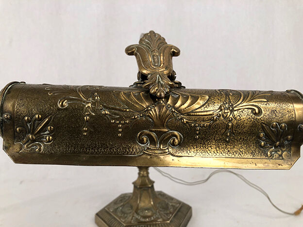 Articulated desk lamp, bronze and brass circa 1900