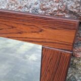 Grand miroir mural vintage en palissandre, années 1970