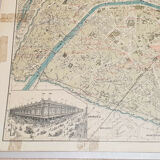 Old map of the city of Paris, 1911