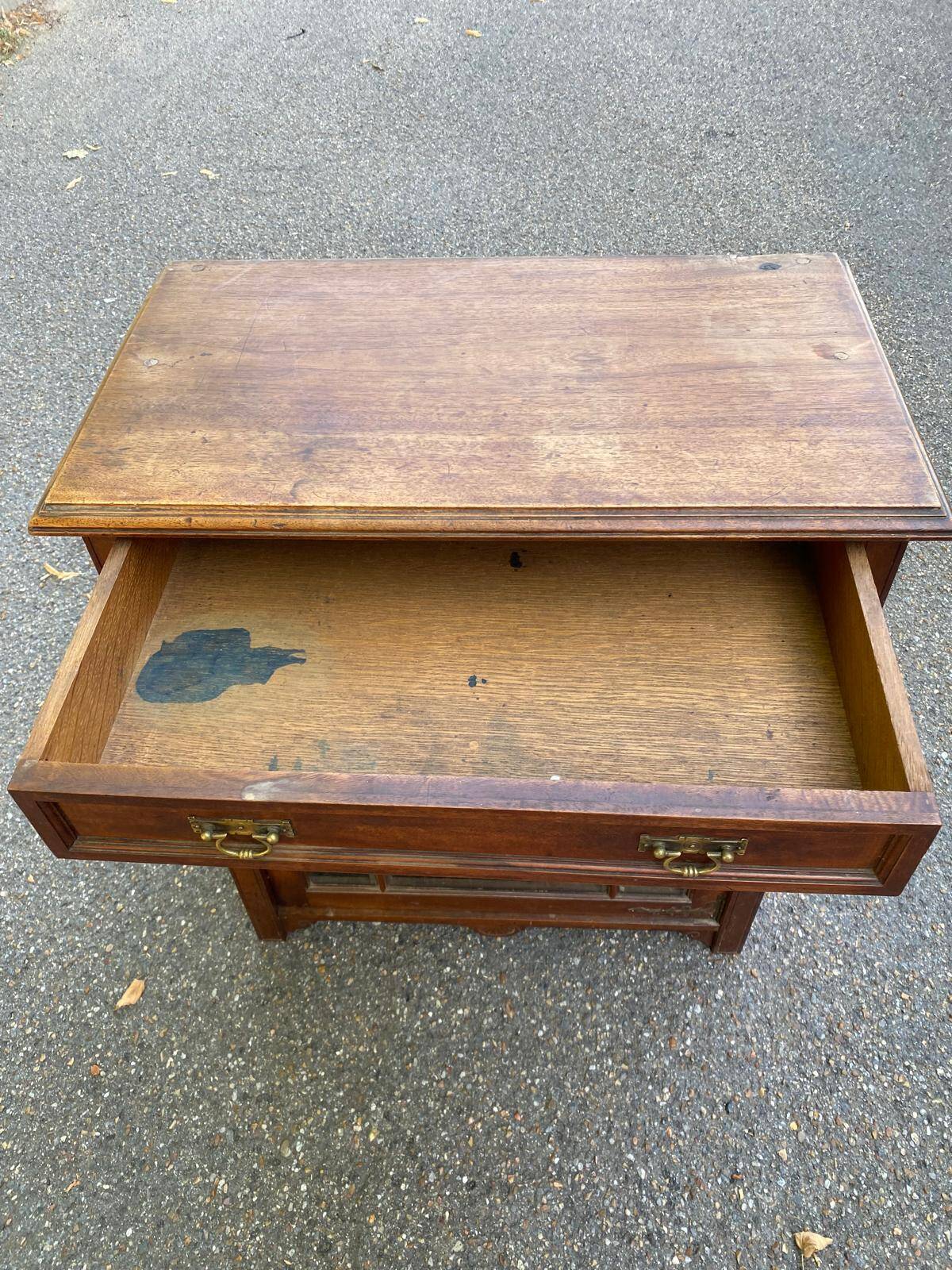 English Regency solid wood display cabinet