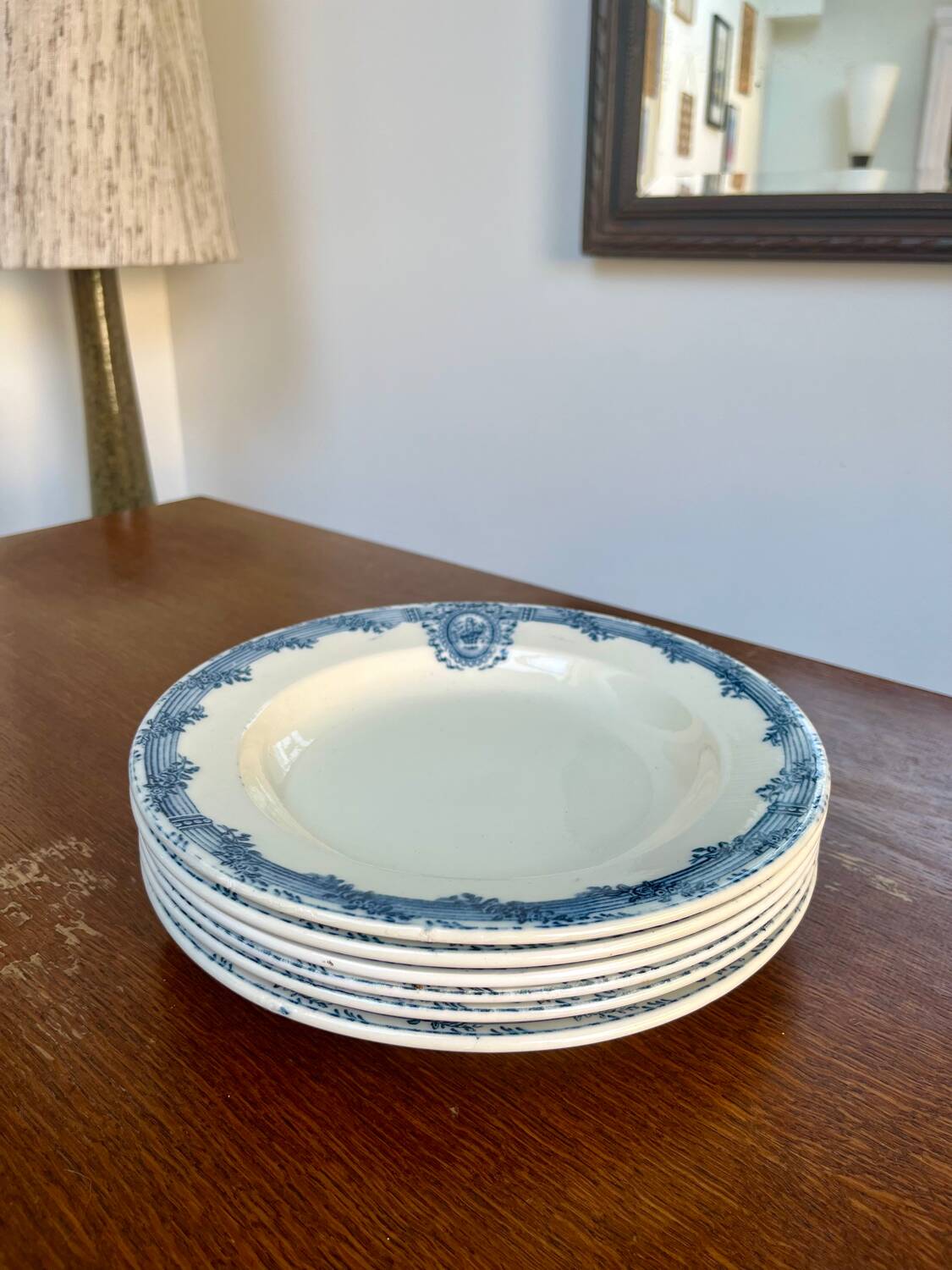 6 ironstone plates Salins Versailles model