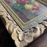 Tableau HST "Bouquet de fleurs" signé F.F. Fauconnier (XIX°-XX°) + cadre