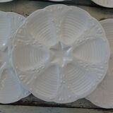 6 oyster plates 30123 porcelain white cnp france