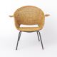 Chaises en osier vintage par Gianfranco Legler années 1950 | Ensemble de 3 en rotin suisse