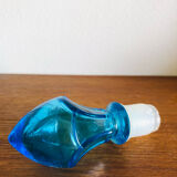 Vintage glass decanter space age turquoise