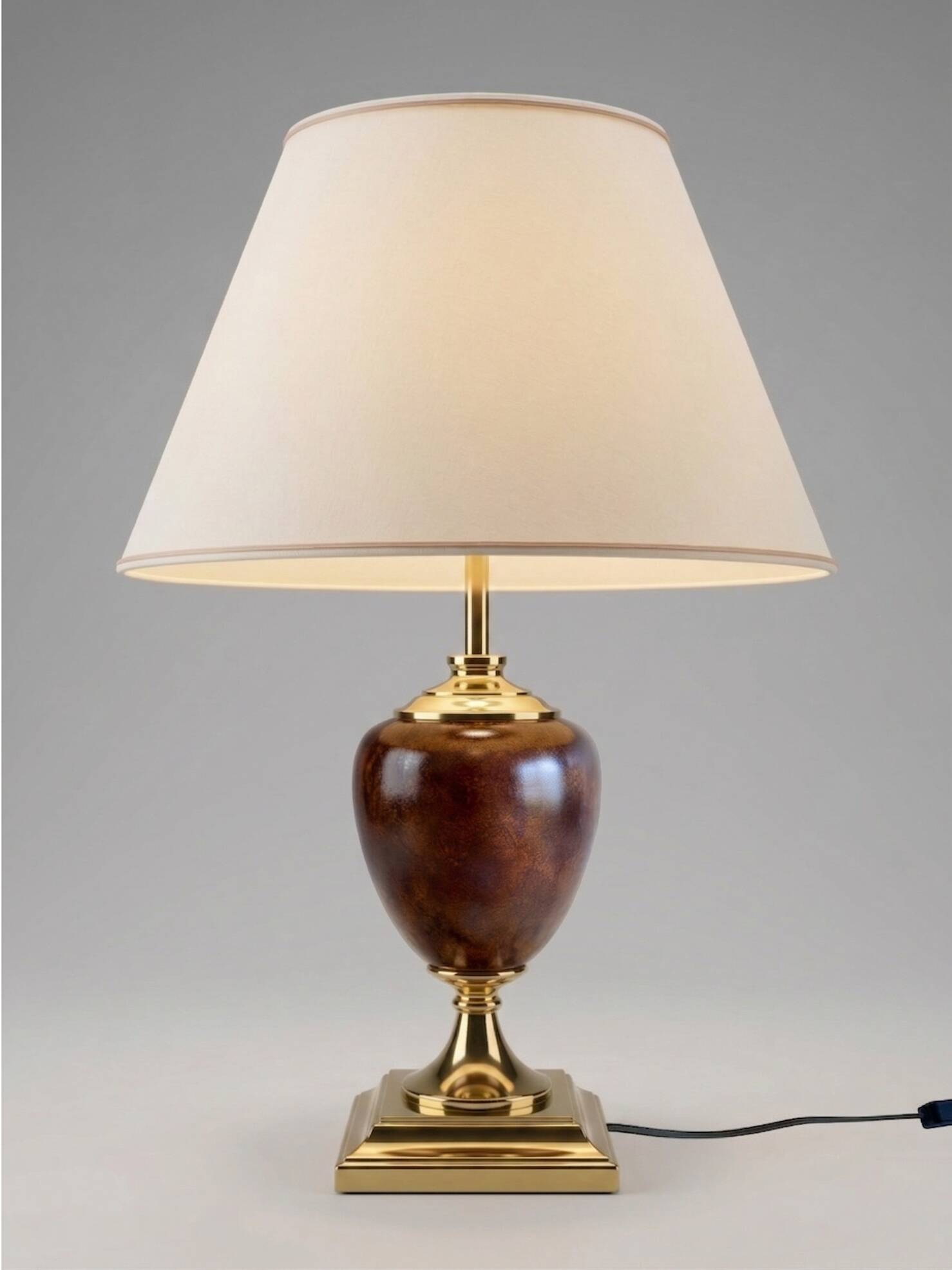 Deknudt table lamp – Brass & ceramic – Neoclassical style – Ref 3615/1
