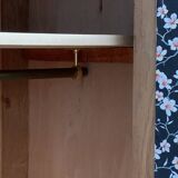 Parisian art deco hotel wardrobe in solid raw oak 1930
