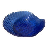 Vide poche coquillage bleu en verre