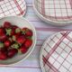 Pink vichy tile plates