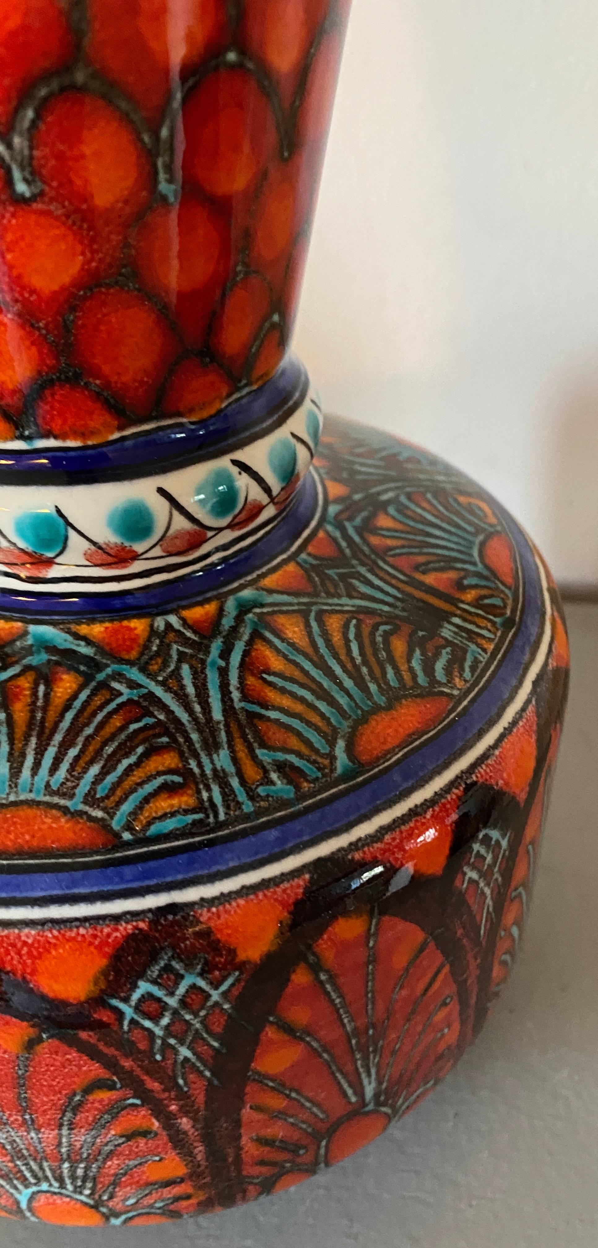 Vase Ceramic design Italy year 60' La Maga signed S. Stefano C