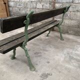 Former early 20th cast iron garden bench
