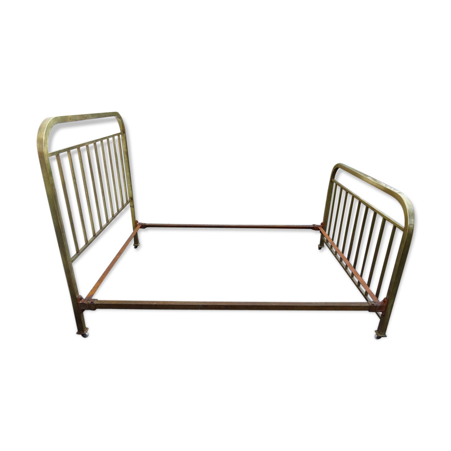 Double art brass art bed