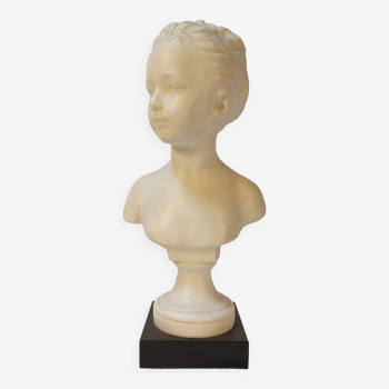 Buste en cire "louyise brongniart" par miguel embil d'après houdon - 27 cm