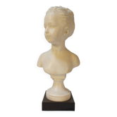 Wax bust "louyise brongniart" by miguel embil after houdon - 27 cm