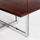 Table à manger vintage métal chromé et palissandre Espagne, années 70