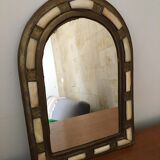 Berber mirror in brass and bone