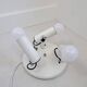White ceiling light with 3 spotlights made in Italy, space age design