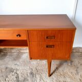 Vintage Scandinavian dressing table, teak 60s, signed Nathan