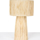 Natural raffia lamp height 42,5cm